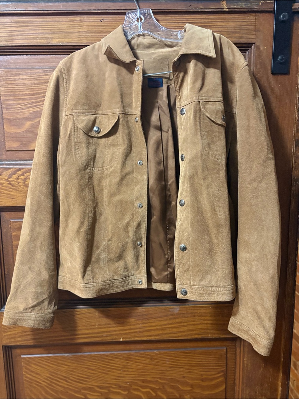 Ralph Lauren Tan Suede Snap-Front Jacket